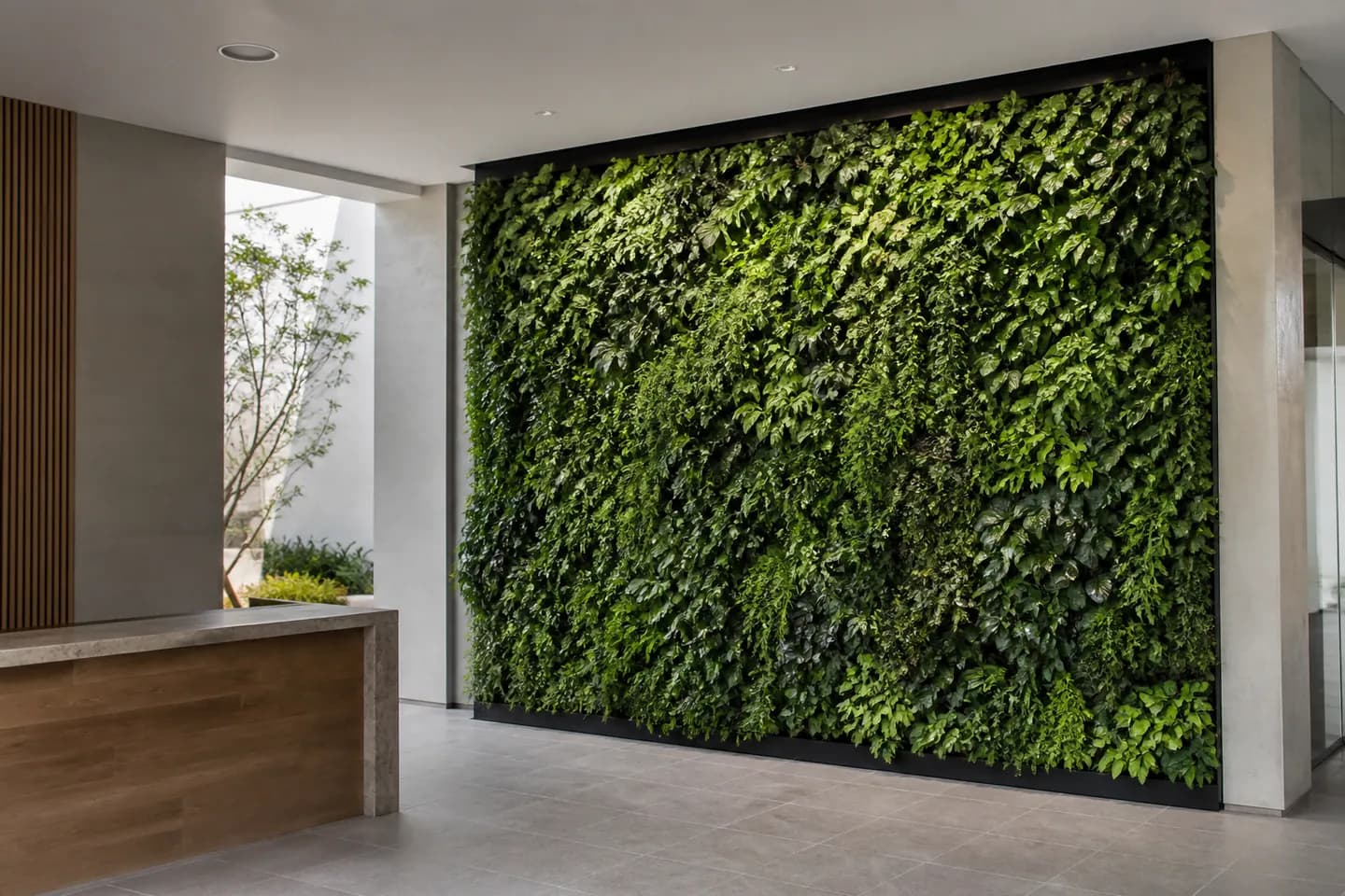 Muro verde de follaje